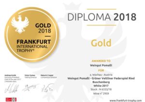 Urkunde Frankfurt Gold 2018